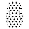 thumbnail image 4 of Lindreshi Fall Dresses for Teens with Long Sleeves Women's Winter New Polka Style Dress V-Neck Bubble Sleeve Pleated Dress, 4 of 5
