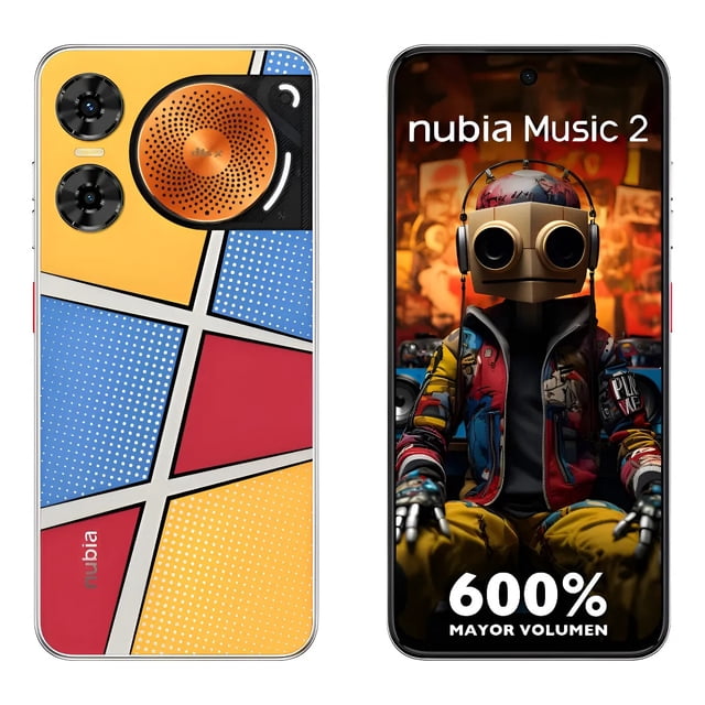 Nubia Smartphone Music 2 Multicolor 6.7 120hz, Triple Bocina Sonido Estéreo 600%+, Cámara 50mp Y 256gb+8gb Ram (4gb + 4gb Dinámica), Batería 5000mah