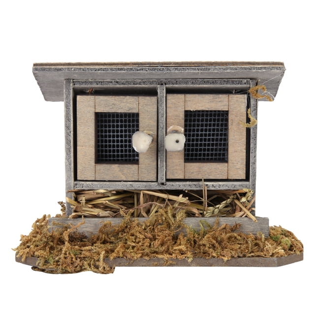 Gallinero en miniatura, gallinero en miniatura para jardín, casa de muñecas, gallinero, casa de muñecas, jardín, características mejoradas en miniatura