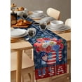 thumbnail image 6 of 4th of July Table Runner Cotton Linen 60 Inch Holiday Dresser Scarves, Independence Day USA Blue Red Star Floral Tablerunner for Kitchen Coffee Dining Bedroom Dinner Scarf Décor 13''x60'', 6 of 9