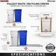 thumbnail image 5 of CZMDZH Double 35-Quart Sliding Pull Out Waste Bin Container, Kitchen Trash Can Under Cabinet Dual Trash Can Under Sink for Home Base Kitchen Cabinet,White & Blue, 5 of 8