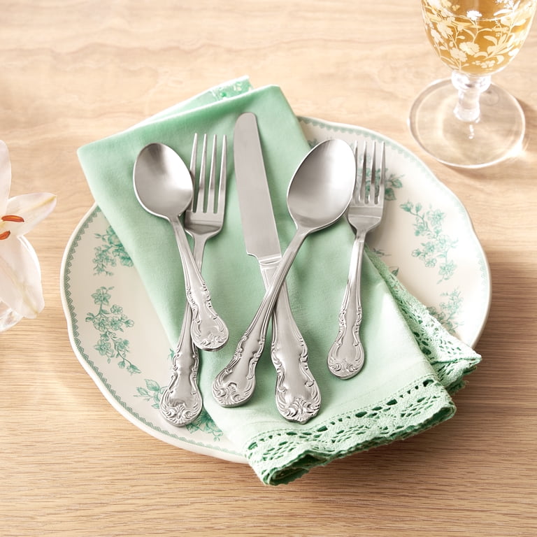 Pioneer Woman Agatha Satin 20 piece Flatware Set - Walmart.com
