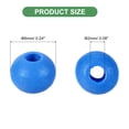 thumbnail image 2 of Paquete de 200 Perlas de Madera Natural de 6mm, Perlas Espaciadoras Redondas Coloridas de Gran Agujero (Azul), 2 of 7