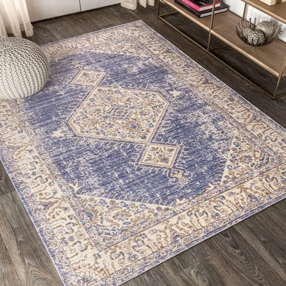 JONATHAN Y MODERN PERSIAN 4 x 6 Area Rug, Lila Tribal Medallion - Lavender/Gray, MDP306D-4