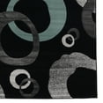 thumbnail image 2 of Milan Power Loomed Rug, Black/Turquoise, 2 of 2