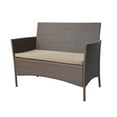 thumbnail image 4 of Conor 4PC Steel Esprsso Resin Wicker Patio Conversation Set with Tan cushion, 4 of 9