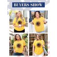 thumbnail image 2 of XCHQRTI 4th of July Daisy Women Plus Size Tshirts Graphic USA Casual Tees, 2 of 6