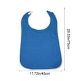 thumbnail image 3 of PONPRNGY 1 Pack Adult Bibs for Women & Men, Eating Cloth for Elderly Seniors and Disabled, Polyester Bib Clothing Protectors, Machine Washableon, 3 of 6