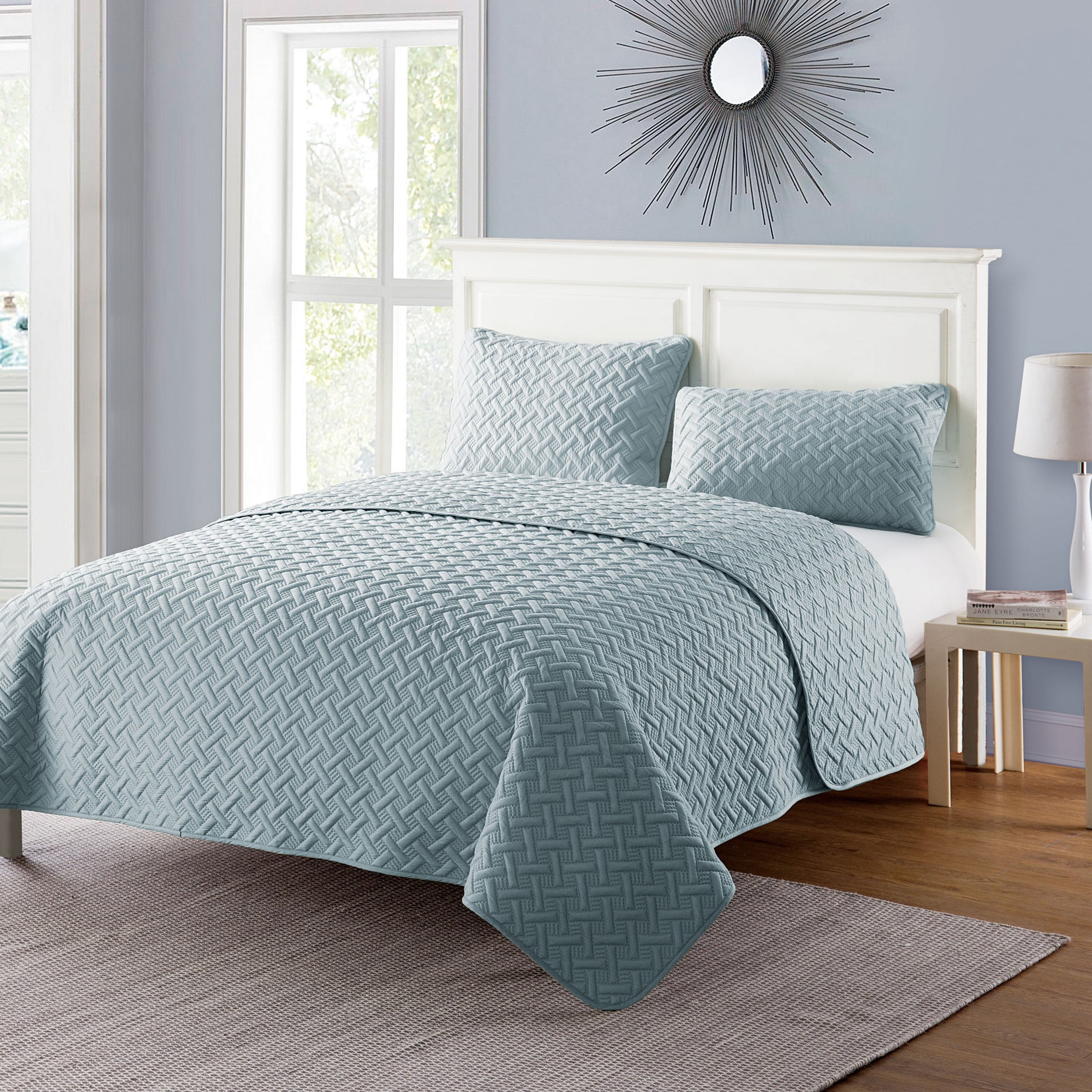 VCNY Home Nina 2-Piece Blue Geometric Quilt Set, Twin, Adult, Unisex