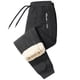 thumbnail image 1 of Pantalón de yoga grueso para hombre Pantalones térmicos de lana cálidos de invierno (pies atados negros XL), 1 of 9