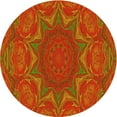 thumbnail image 1 of Ahgly Company Machine Washable Indoor Round Transitional Red Area Rugs, 5' Round, 1 of 7