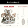 thumbnail image 6 of nvzhuang Elephants Decoration 2D Acrylic Flat Animal Figurine Cute Desktop Decoration for Home, 6 of 7