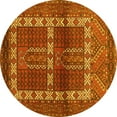 thumbnail image 1 of Ahgly Company Indoor Round Southwestern Yellow Country Area Rugs, 3' Round, 1 of 4