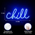 thumbnail image 5 of CADODIS Chill Neon Sign LED Light Bedroom Man Cave Bar Wedding Party Room Decor USB Powered Dimmable King Light up Sign Kids Teen Boys Room, 5 of 5