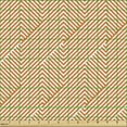 thumbnail image 2 of Modern Upholstery Fabric by the Yard, Simplistic Monochrome Contemporary Design Diagonal Stripes Create Rectangles, Decorative Fabric for DIY and Home Accents, Orange and White by Ambesonne, 2 of 5