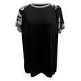 thumbnail image 4 of Pompotops T-Shirt Décontracté à Manches Courtes Imprimé Rayé Col Rond pour Femmes, 4 of 6