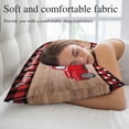 thumbnail image 5 of Valentine's Day Pillow Covers, Linen Long Throw Pillow Case, Red Truck Roses Love Plaid Wood Retro Holiday Pillow Protector Decorative Cushion Cover for Living Room/Bedroom 20" x 36", 5 of 8