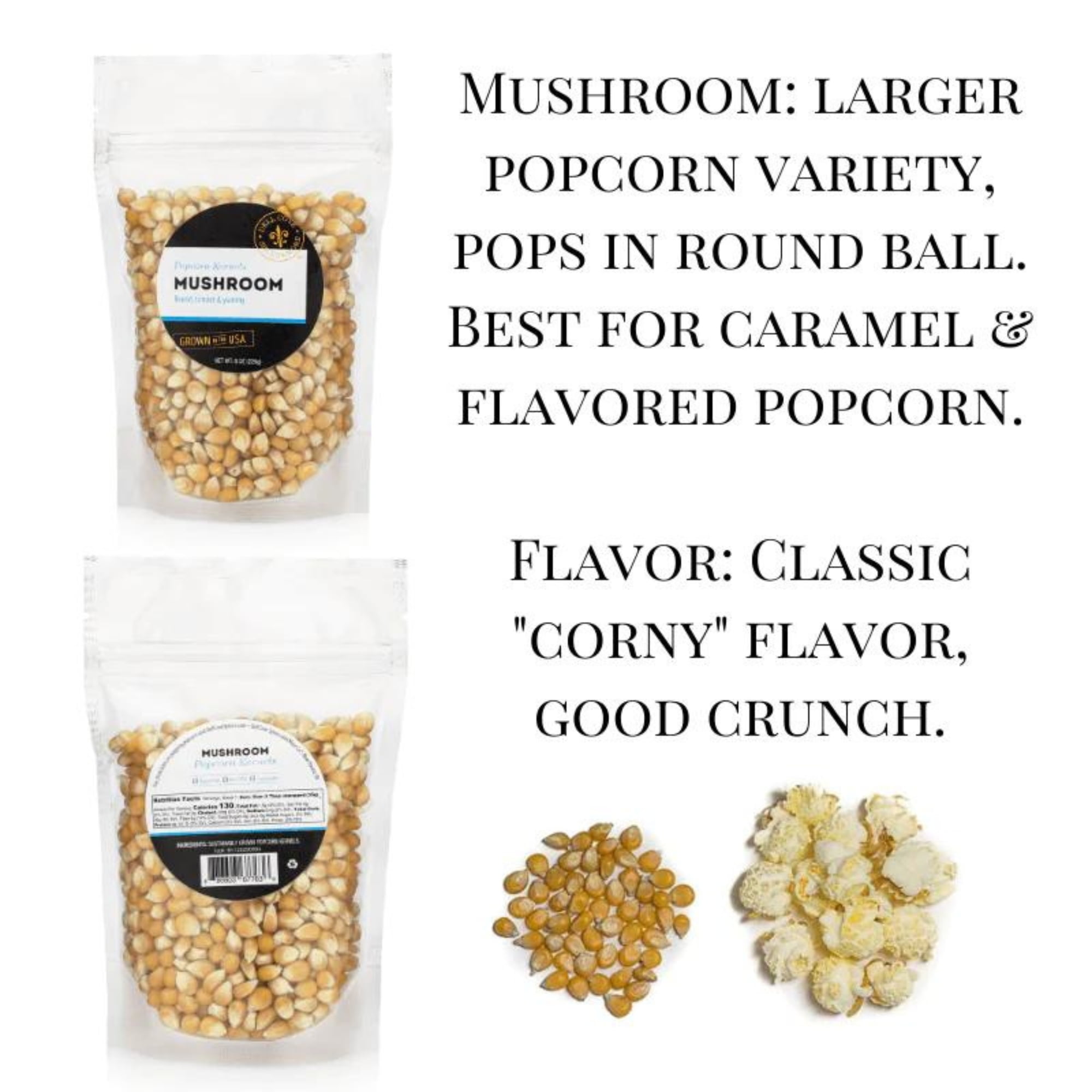 Deluxe Popcorn Gift Set - Gourmet Sampler 6 Pack of Popcorn Kernels, Gluten-Free - Perfect for Movie Nights and Holiday Gifts - Dell Cove Spices & More