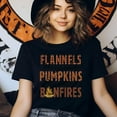 thumbnail image 3 of Fall Vibes Shirt Flannels Hayrides Pumpkins Sweaters Bonfires Autumn Tee , Navy, Size XL, 3 of 6