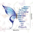 thumbnail image 4 of thovorrnl Large Inspirational Butterfly Wall Decals, Removable Vinyl Peel and Stick Wall Art Stickers Decor for Playroom, Living Room Office (Blue), 4 of 7