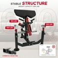 thumbnail image 5 of HeeH Preacher Curl Bench: Bicep Training Station for Barbell & Dumbbell Workouts with Lifting Weights Home Gym Equipment Red, 5 of 7