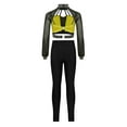 thumbnail image 3 of TSSOE Gymnastic Outfits for Girls Cheerleading Jazz Hip-hop Dance Clothes Set Figure Ice Skating Performance Dancewear Yellow 6, 3 of 7