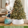 thumbnail image 4 of Ayieyill 28 Inch Christmas Tree Collar, Metal Christmas Tree Skirt, Water Base Protection, White, 4 of 7