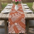 thumbnail image 6 of Table Runners 36 Inches Long Dress Scarves, Orange Red Palm Tree Farmhouse Kitchen/Dining Table Decor Table Runner, Short Coffee Tablerunners, Summer Tropical Plants Rustic Leaves 13x36 Inch, 6 of 9