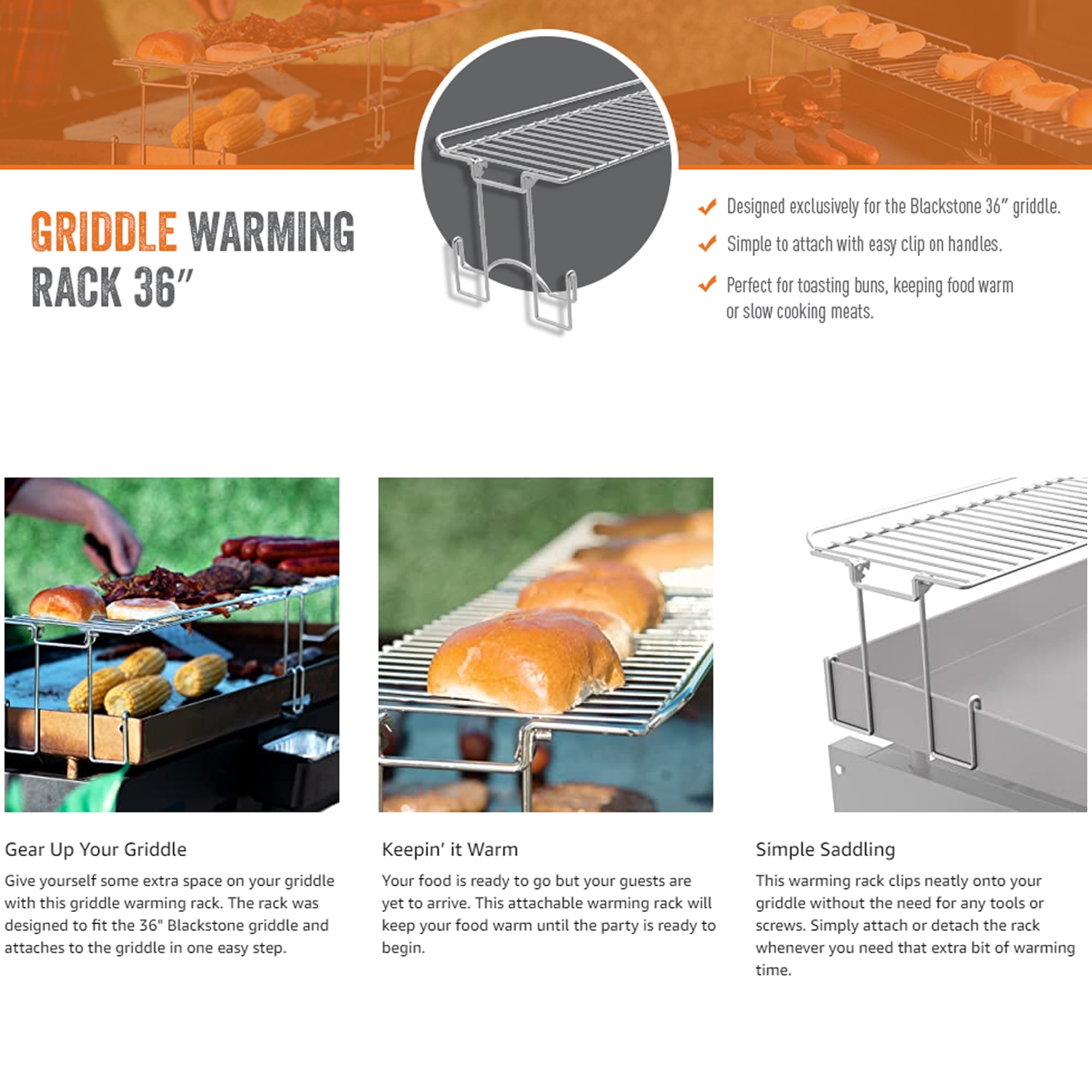 Buy Yukon Glory Griddle Warming Rack for Blackstone Grill BBQ