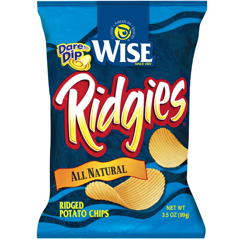 Wise Ridgies All Natural Potato Chips, 3.5 Oz.
