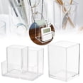 thumbnail image 6 of Clear Acrylic Pen Holder Cup, Clear Pencil Cup Desktop Organizer, Thickened Acrylic Desktop Stationery Organizer for Office, and Home Storage, Desk Accessories & Workspace Organizers,Clear 3, 6 of 7