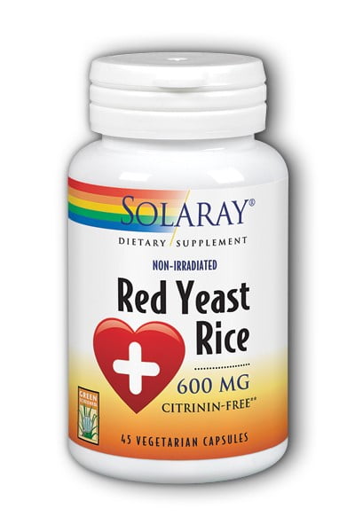 Solaray Red Yeast Rice 600 mg - 45 Vegetarian Capsules