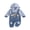 Blue, variant on RUINIXCW Newborn Baby Boy Spring Fall Winter Clothes Infant Boy Striped Hood Romper False Two-Piece Outfit Elephant Embroidery Long Sleeve Jumpsuit