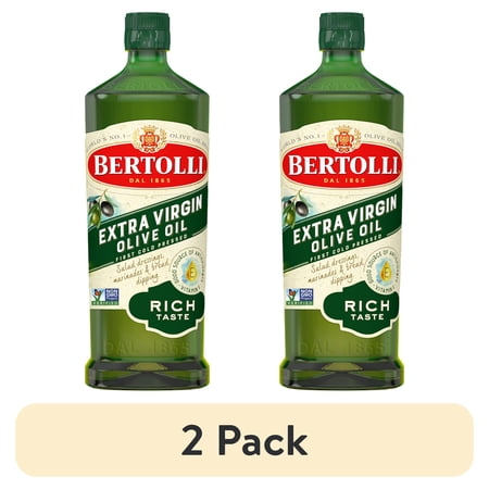 (2 pack) Bertolli Extra Virgin Olive Oil, Rich Taste, First Cold Pressed, Contains Polyphenols, 25.4 fl oz