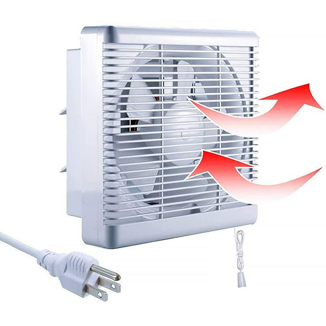 Sailflo Extractor De Aire Para Ventana De 6 Pulgadas, Ventilador De Escape Para Baño, Montado En La Pared, 176 Cfm, Aspas De Flujo De Aire Reversibles, Hélice De 6 Pulgadas De Diámetro, Panel De 10 "1