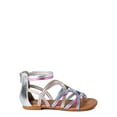 thumbnail image 2 of Wonder Nation Metallic Gladiator Sandal (Little Girls & Big Girls), 2 of 6