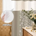 thumbnail image 3 of No Hook Shower Curtain, Japanese Shower Curtains for Bathroom with See Through Top Window, Grey Simple Traditional Flowers Leaves Pattern Waterproof & Washable Bath Curtain Small Stall 36"x78", 3 of 9