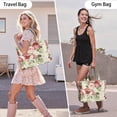 thumbnail image 6 of Large Capacity Tote Bag,Pioneer Flower Floral Print Pattern Handbag Fashion Luxury Tote Bag,15.7"x13"x 5.1" Inches,Laptop Compatible, 6 of 6