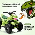 thumbnail image 6 of JIMUPARK 12V Dinosaur Ride on ATV, Four Wheeler Electric Car for Kids, LED Lights, Bluetooth and Microphone Interface, Power Display, Safe Driving, Outdoor Toys for Boys and Girls Ages 1-6, Green, 6 of 9