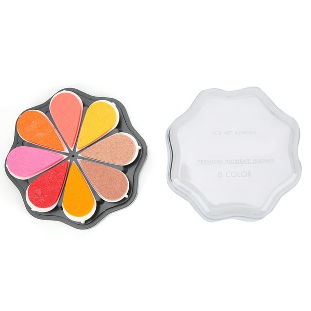 Pads, Unique Petal Shape Ink Pad Colorful Strong Covering Power For Wood 1031,1032,1033