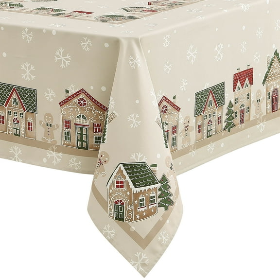 Avanti Linens Gingerbread Village 60" x 102" Tablecloth
