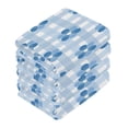 thumbnail image 4 of BZSMCE Towel Cotton Face Towel Soft Hand Towels Fashion Blue Flowers Gingham Pattern, 4 of 9