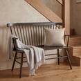 thumbnail image 3 of Dayalane 49 Inch Farmhouse Windsor Bench, Wooden Entryway Bench with Spindle High Back & Armrest, Rustic Vintage Dining Bench for Entryway Dining Balcony Bedroom End of Bed, Antique Brown, 3 of 12