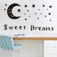 thumbnail image 5 of Gwong Decoración hogareña Auto adhesivo estrellas luna forma dulce sueños carta habitación de hogar decoración de pared decoración Gwong 21053715, 5 of 7