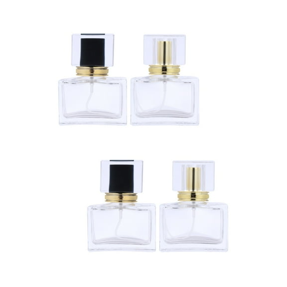 4 Pcs 30ml Perfume Bottle Mini Bottles Travel Vintage Clear Glass