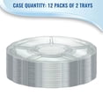 thumbnail image 3 of Smarty 14" Clear Big 6-Partition Round Disposable Plastic Trays 24ct, 3 of 5