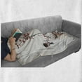 thumbnail image 6 of Nature Soft Flannel Fleece Throw Blanket, Birds on Cherry Tree Branches Summer Classic Oriental Illustration, Cozy Plush for Indoor and Outdoor Use, 50" x 70", Ruby Pale Caramel, by Ambesonne, 6 of 6