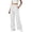 White, variant on Womens Pants for Women Casual Straight Cigarette - Raw Hem Office Dark Gray S