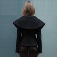 thumbnail image 4 of Chaqueta Bomber con cuello de solapa y cremallera para mujer, abrigo de manga larga con bolsillos, novedad de primavera, 4 of 5