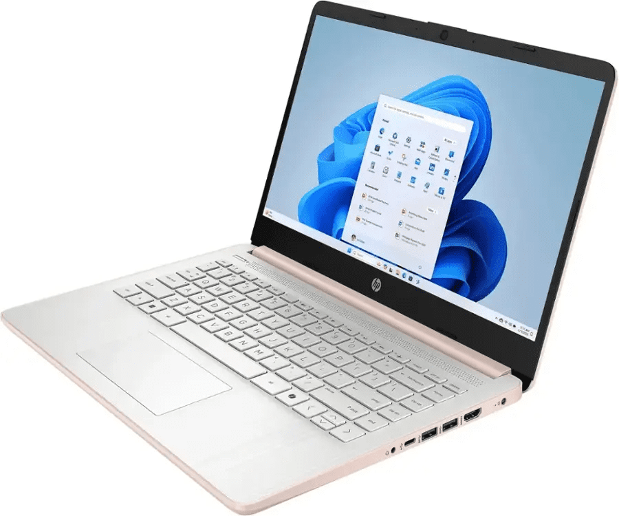 HP 14” HD Laptop, Intel Processor N150, 4GB RAM, 128GB UFS, Windows 11 Home in S Mode, Pale Rose Gold